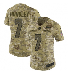 Women's Nike Seattle Seahawks #7 Brett Hundley Limited Camo 2018 Salute to Service NFL Jersey
