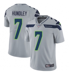 Youth Nike Seattle Seahawks #7 Brett Hundley Grey Alternate Vapor Untouchable Limited Player NFL Jersey