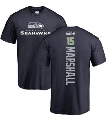 NFL Nike Seattle Seahawks #15 Brandon Marshall Navy Blue Backer T-Shirt