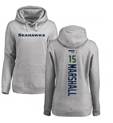 NFL Women's Nike Seattle Seahawks #15 Brandon Marshall Ash Backer Pullover Hoodie