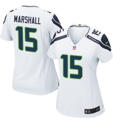 Women Nike Seattle Seahawks #15 Brandon Marshall Game White NFL Jersey