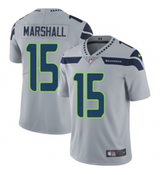 Youth Nike Seattle Seahawks #15 Brandon Marshall Grey Alternate Vapor Untouchable Limited Player NFL Jersey