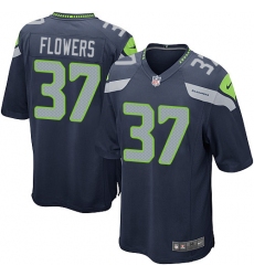 Men's Nike Seattle Seahawks #37 Tre Flowers Game Navy Blue Team Color NFL Jersey