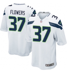 Men's Nike Seattle Seahawks #37 Tre Flowers Game White NFL Jersey