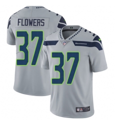 Men's Nike Seattle Seahawks #37 Tre Flowers Grey Alternate Vapor Untouchable Limited Player NFL Jersey