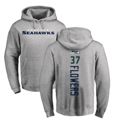 NFL Nike Seattle Seahawks #37 Tre Flowers Ash Backer Pullover Hoodie