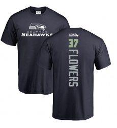 NFL Nike Seattle Seahawks #37 Tre Flowers Navy Blue Backer T-Shirt