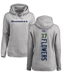 NFL Women's Nike Seattle Seahawks #37 Tre Flowers Ash Backer Pullover Hoodie