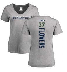 NFL Women's Nike Seattle Seahawks #37 Tre Flowers Ash Backer T-Shirt