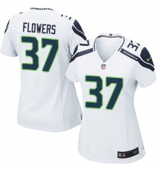 Women Nike Seattle Seahawks #37 Tre Flowers Game White NFL Jersey