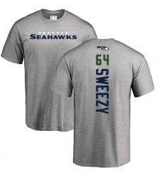NFL Nike Seattle Seahawks #64 J.R. Sweezy Ash Backer T-Shirt