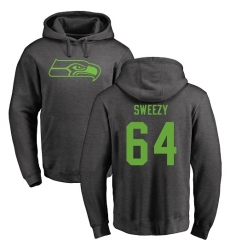 NFL Nike Seattle Seahawks #64 J.R. Sweezy Ash One Color Pullover Hoodie