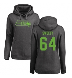 NFL Women's Nike Seattle Seahawks #64 J.R. Sweezy Ash One Color Pullover Hoodie