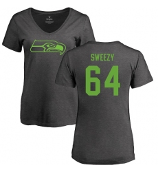 NFL Women's Nike Seattle Seahawks #64 J.R. Sweezy Ash One Color T-Shirt
