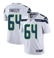 Youth Nike Seattle Seahawks #64 J.R. Sweezy White Vapor Untouchable Limited Player NFL Jersey