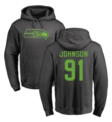 NFL Nike Seattle Seahawks #91 Tom Johnson Ash One Color Pullover Hoodie
