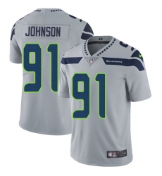 Youth Nike Seattle Seahawks #91 Tom Johnson Grey Alternate Vapor Untouchable Limited Player NFL Jersey