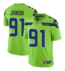 Youth Nike Seattle Seahawks #91 Tom Johnson Limited Green Rush Vapor Untouchable NFL Jersey