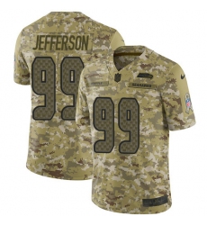 Men's Nike Seattle Seahawks #99 Quinton Jefferson Limited Camo 2018 Salute to Service NFL Jersey