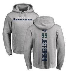 NFL Nike Seattle Seahawks #99 Quinton Jefferson Ash Backer Pullover Hoodie