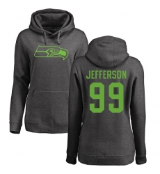 NFL Women's Nike Seattle Seahawks #99 Quinton Jefferson Ash One Color Pullover Hoodie