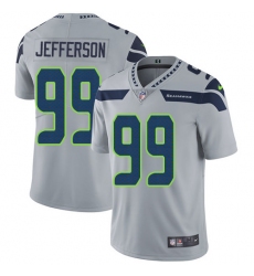 Youth Nike Seattle Seahawks #99 Quinton Jefferson Grey Alternate Vapor Untouchable Limited Player NFL Jersey