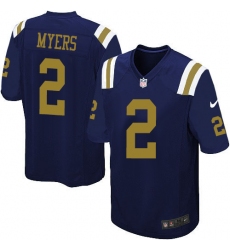 Men's Nike New York Jets #2 Jason Myers Game Navy Blue Alternate NFL Jersey