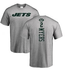 NFL Nike New York Jets #2 Jason Myers Ash Backer T-Shirt