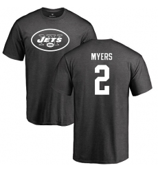 NFL Nike New York Jets #2 Jason Myers Ash One Color T-Shirt