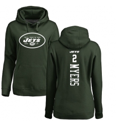 NFL Women's Nike New York Jets #2 Jason Myers Green Backer Pullover Hoodie