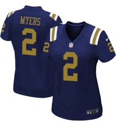 Women Nike New York Jets #2 Jason Myers Game Navy Blue Alternate NFL Jersey