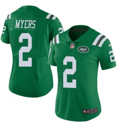 Women Nike New York Jets #2 Jason Myers Limited Green Rush Vapor Untouchable NFL Jersey