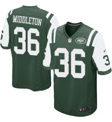 Men's Nike New York Jets #36 Doug Middleton Game Green Team Color NFL Jersey