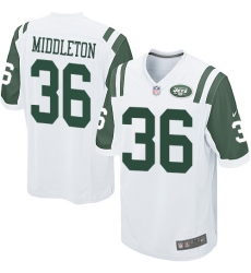 Men's Nike New York Jets #36 Doug Middleton Game White NFL Jersey