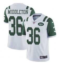Men's Nike New York Jets #36 Doug Middleton White Vapor Untouchable Limited Player NFL Jersey
