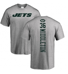 NFL Nike New York Jets #36 Doug Middleton Ash Backer T-Shirt