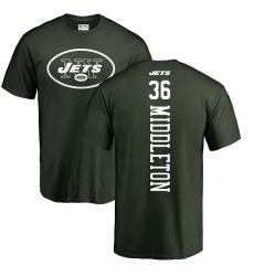 NFL Nike New York Jets #36 Doug Middleton Green Backer T-Shirt