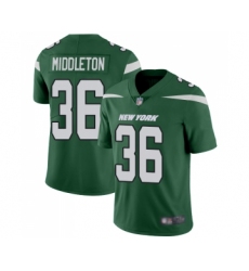 Youth New York Jets #36 Doug Middleton Green Team Color Vapor Untouchable Limited Player Football Jersey