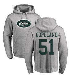 NFL Nike New York Jets #51 Brandon Copeland Ash Name & Number Logo Pullover Hoodie