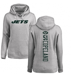 NFL Women's Nike New York Jets #51 Brandon Copeland Ash Backer Pullover Hoodie