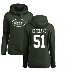 NFL Women's Nike New York Jets #51 Brandon Copeland Green Name & Number Logo Pullover Hoodie