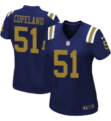 Women Nike New York Jets #51 Brandon Copeland Game Navy Blue Alternate NFL Jersey