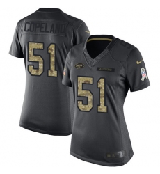 Women Nike New York Jets #51 Brandon Copeland Limited Black 2016 Salute to Service NFL Jersey