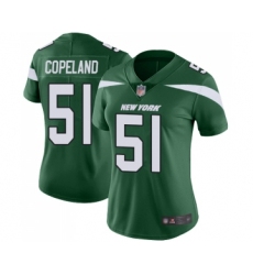 Women's New York Jets #51 Brandon Copeland Green Team Color Vapor Untouchable Limited Player Football Jersey