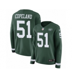 Women's Nike New York Jets #51 Brandon Copeland Limited Green Therma Long Sleeve NFL Jersey