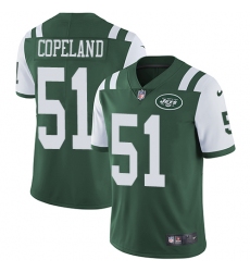 Youth Nike New York Jets #51 Brandon Copeland Green Team Color Vapor Untouchable Limited Player NFL Jersey