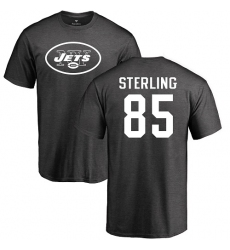 NFL Nike New York Jets #85 Neal Sterling Ash One Color T-Shirt