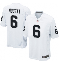 Men's Nike Oakland Raiders #6 Mike Nugent Game White NFL Jersey