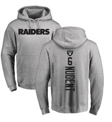 NFL Nike Oakland Raiders #6 Mike Nugent Ash Backer Pullover Hoodie