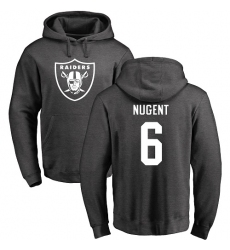 NFL Nike Oakland Raiders #6 Mike Nugent Ash One Color Pullover Hoodie